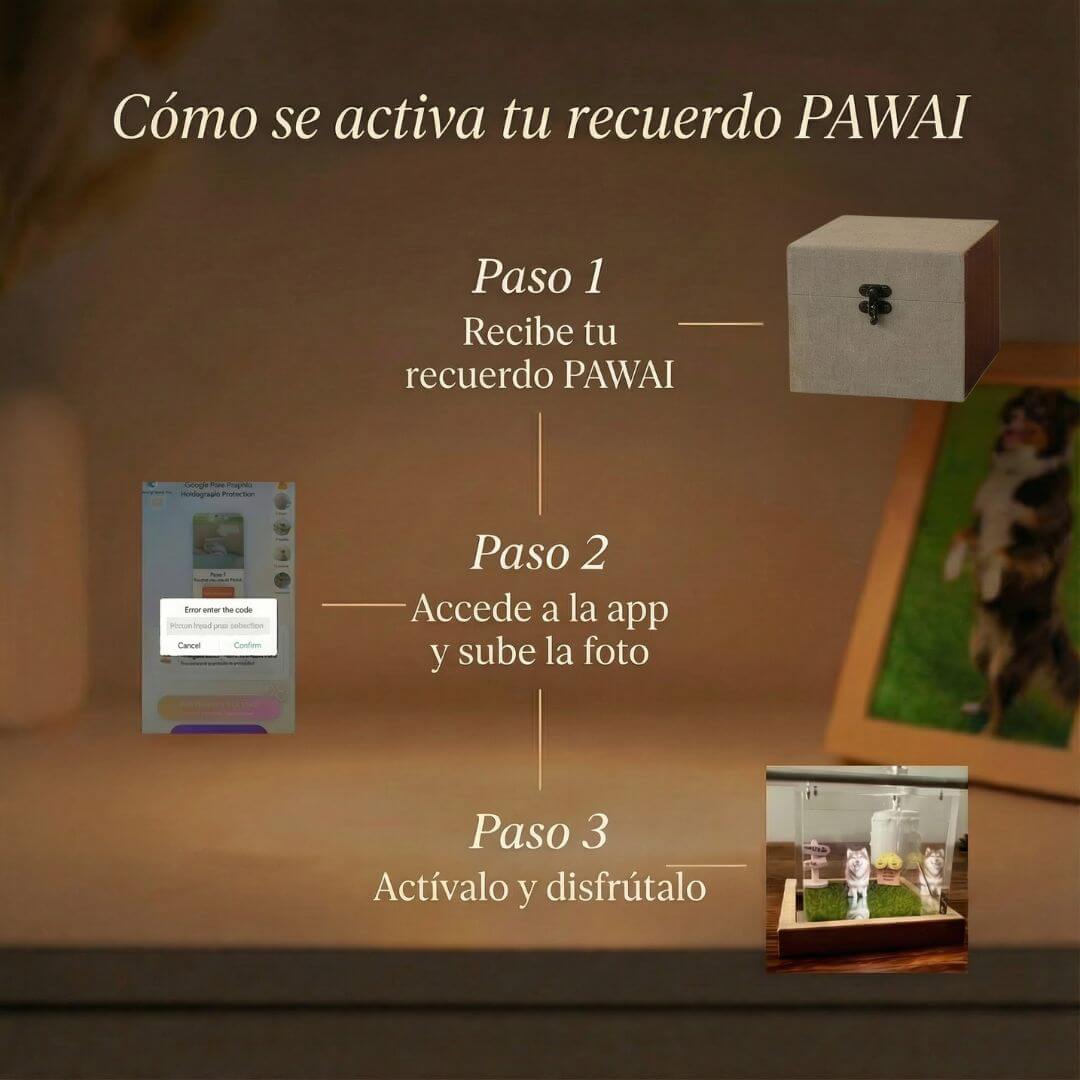 PawAI™ – Recuerdo Holográfico Personalizado